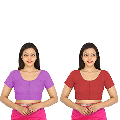 Image of Namita Women's Rubia Cotton Solid Half Sleeve Blouse