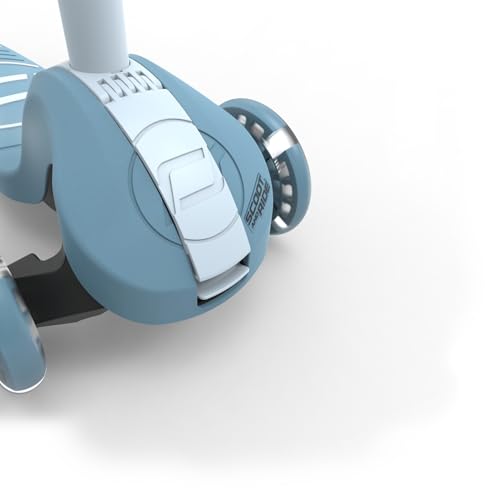 Scoot & Ride Highwaykick 3S Kinderroller ab 3 Jahren H&ouml;henverstellbar 2-Fach Lenkung LED-R&auml;der Zusammenklappbar Scooter f&uuml;r Kinder 96-130 cm (Steel)