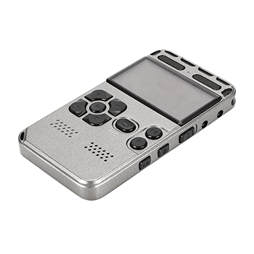 Yctze Grabadora de Voz Digital Profesional, Grabadora con Súper Reducción de Ruido, Pantalla LCD a Color de 2,0 Pulgadas, Memoria de 8 GB, Reproductor MP3 con Función de Grabación, Ideal para