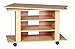 Produktbild Wohnling Fernsehschrank Luca drehbar auf Rollen, TV Bank 75 x 38 x 50 cm mit Drehteller für Fernseher, Fernsehtisch Holz buche mit Ablage Board, TV Schrank HiFi Rack Möbel