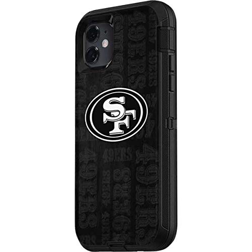 Skinit Decal Skin Compatible with OtterBox Defender iPhone 11 Case - Officially Licensed NFL San Franciso 49ers Black & White Design