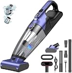 Nuvian VC036S Cordless Handheld Vacuum Cleaner – 2 Motor High Power, 12,000Pa Suction, 10 (400mAh) Battery, HEPA Filter, LED Light, Home, Car & Office Cleaning
