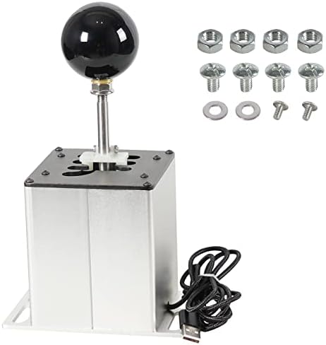 GSTP PC USB Simulator Shifter Compatible with G29 G27 G25 G920 T300RS/GT Steering Wheel Sequential H Gear Shifter Compatible with ATS ETS Dust WRC Sim Racing Games 6+R Silver