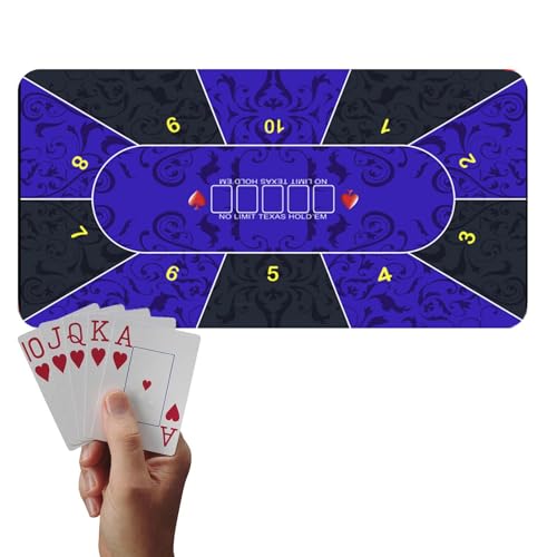 Riaisttd Nappe de Poker, Nappe de | Tapis de Poker Texas Holdem 120x60cm,Tapis de antidérapant, Tapis de Table de pour fête de, soirée à thème, soirée
