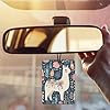 Cute Llama Floral Car Air Freshener Hanging Incense Chips 3 Pack Automotive Scented Hanging Sheets Square for Car Home Auto Interior Decor #4