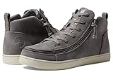 BILLY Footwear Sneaker Lace Mid Top Sneakers for Women - Faux Leather Upper, Flexible Man-Made Outsole, and Soft Canvas Lining Stone 8.5 W