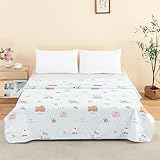 WenBags Waterproof Dog Bed Cover 40 * 60 Inches Throw Size,Pet Hair Resistant Reversible Couch Cover Mattress Protector,Leakproof Bed Liner/Sheet/Blanket for Adults Elderly Pets (Cute Dogs, 40 * 60)