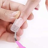 Kalolary 50Pcs Silk Fiberglass Nail Extensions mit einer Pinzette, Fiberglas Nagelverlängerung Nail Extension Silk Fiberglass Gel Kit Manicure Tool Nail Care Fiberglass Silk Nails Wrap Stickers - 6