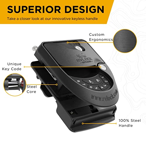 RVLock Class C Charter Keyless Entry Keypad and Handle with Fob, All