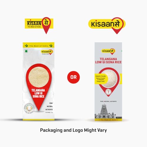 Image of KisaanSay Sugar Control Rice- Telangana Sona Rice ( 10 KG)| Lab Tested Low Glycemic| Diabetes-Friendly | Unpolished | High in Fiber & Nutrients | Traditionally Milled | Lightweight & Non-Sticky | supports healthy weight & blood sugar