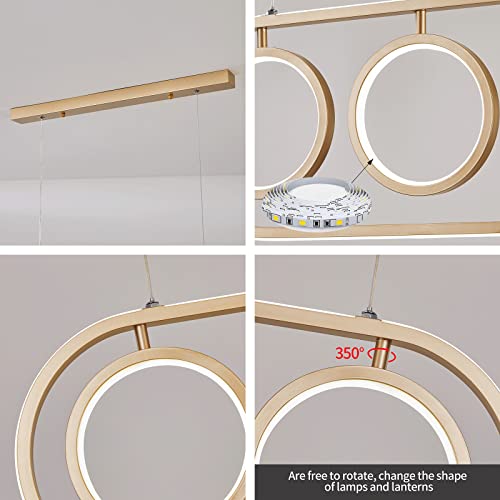 Suspension géométrique avec rotation 350° et éclairage LED directionnel