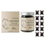 Bioequis Herbal Beads, Circu Foot Vascular Soaking Beads, All-Natural Relaxation Ginger Mugwort Foot Soak to Soothe Tired Feet & Legs, Muscle Comfort, Natural & Non-irritating (103g, Count, 20)