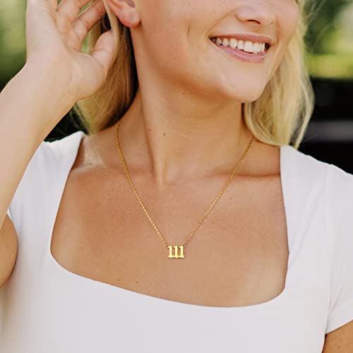 Sunique Angel Number Necklace for Women Dainty Gold Plated Number Necklace Numerology Jewelry Gifts for Women3