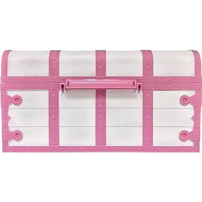 Teacher Created Resources Pink and White Treasure Chest with Lock and Key (TCR6055)