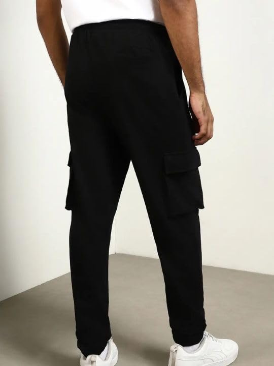 Image of Nobero Joggers for Men | Trackpants for Men | Regular Fit | Elasticated Waist with Drawcord | Soft & Breathable Fabric | Casual Everyday Wear