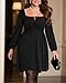 Pinup Fashion Plus Size Black Dress Graduation Fall Wedding Guest Casual Homecoming Short Long Sleeve Flowy Smocked Dresses 2025