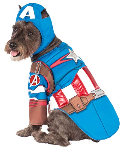 Rubie's Avengers Assemble Deluxe Captain America Pet Costume, Small