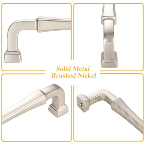 BEROSSA 6-1/4 Inch Brushed Nickel Cabinet Pulls Kitchen Handle 10 Pack 3175 by BEROSSA - Used condition - Image 4