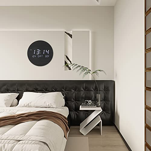 Tostog Wall Clock Silent Non-Ticking, Led Digital Wall Clock With Large Display Of Time, Date, And Temperature,12/24H Time Mode Wall Clocks Digital Kitchen Clock For Living Room 0Ffice Decor #TOP5