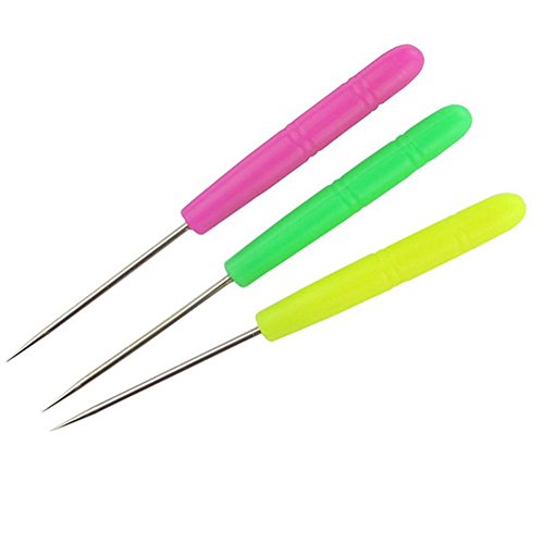 Grosun 6Pcs Sugar Stir Needle Scriber Needle, DIY Baking Pin Whisk Stainless Steel Needle Biscuit Icing Pin
