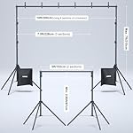 LINCO Backdrop Stand for Parties Kit 10x7 ft Adjustable Back Drop Photography Studio Photo Background Support System with Clamps, Sand Bag, Carrying Bag 4172 - Image 2
