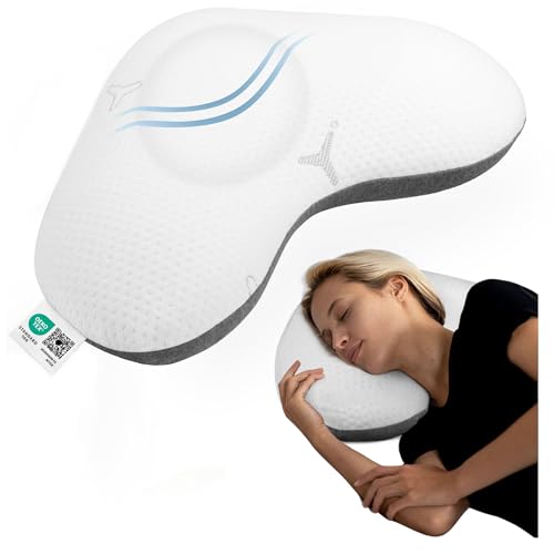 Third of Life Seitenschläfer Kissen mit Intense-Technologie - von Schlafexperten entwickelt Ergonomisches Memory Foam Kopfkissen für ruhigen Schlaf HWS Nackenstützkissen für Allergiker geeignet
