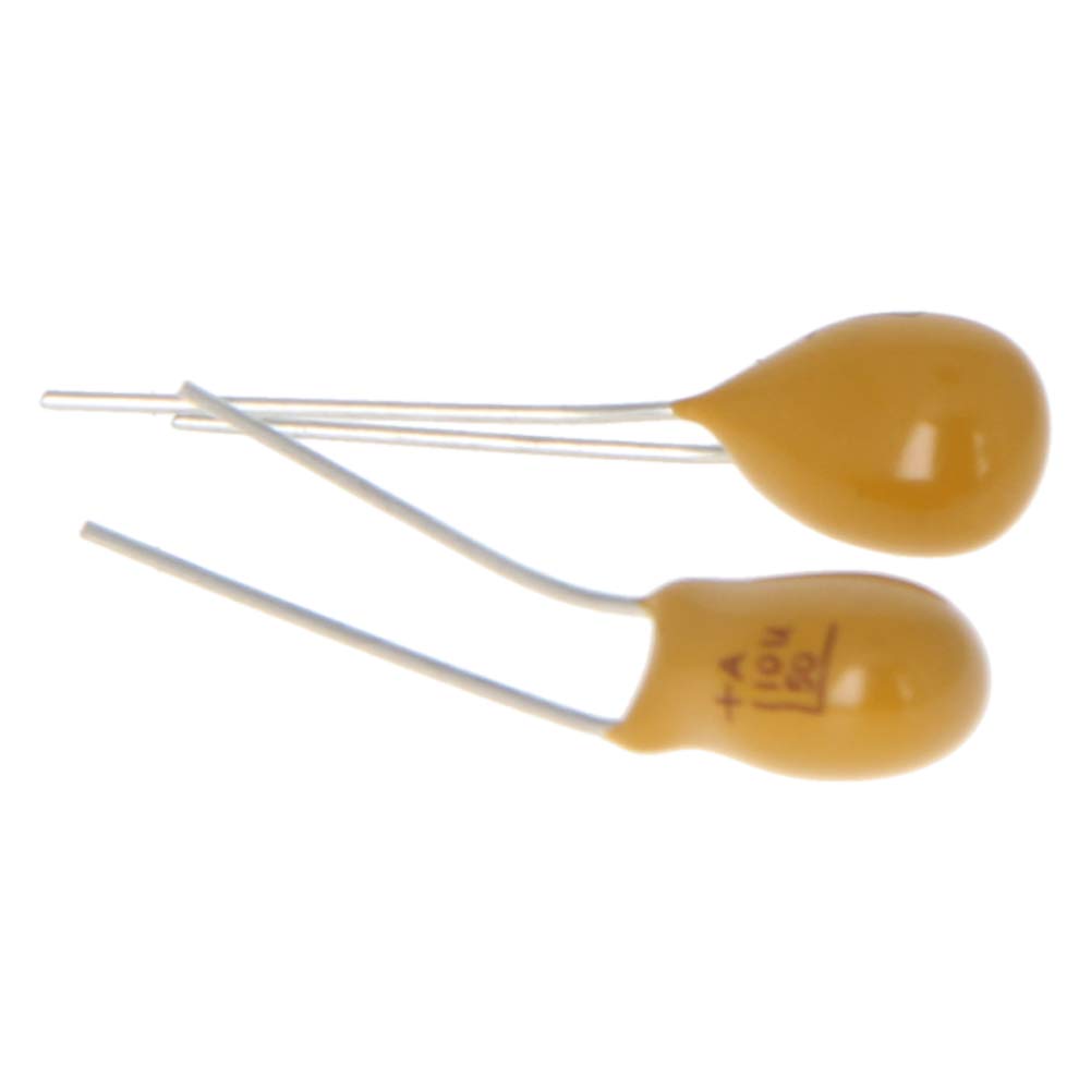 Fielect 25pcs 3.3uF 35V Tantalum Capacitor Radial Electrolytic Capacitor Dipped Tantalum Bead Capacitors Yellow