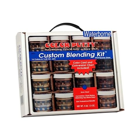Waterborne Custom Blending Kit by Color Putty - Includes Sixteen 3.68 oz jars of High Performance Putty Cover