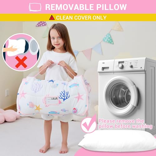 Image of Lasoftan Toddler Nap Mat with Pillow and Blanket, Extra Large Rolled Napping Mats,Slumber Bags for Boys Girls,Kids Sleeping Bag for Daycare, Preschool Travel Camping
