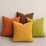 4PCS Fundas de Cojín Decorativas, Pana Suave Reversible, Suaves y Cómodas, Funda de Cojín Cuadrada Bohemia para sofá,...