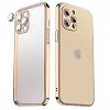 HYAIZLZ-Designed-for-Gold-iPhone-12-Pro-Max-Case-with-Camera-ProtectionSupport-Wireless-Charging-Slim-Thin-Silicone-Shockproof-Protective-Phone-Case-Cover-for-WomenMenElectroplated-Frame