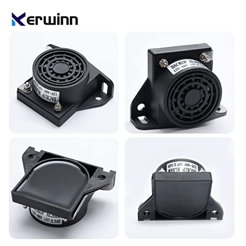 KERWINN Backup Alarm for Trucks 12V-48V 107±3DB,Waterproof Reversing Truck Backup Alarm with Super Loud Beeper Tone for Commercial Trucks Industrial Heavy Construction Vehicles