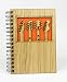 Cuaderno tamaño A5 con tapas de madera en Haya, Nogal o Roble con distintos diseños de 75 hojas blancas y un gramaje de 100gr, regalo orginal y especial (Roble, Guitarras)