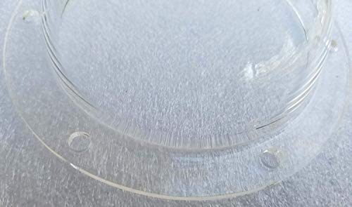 Supremetech Acrylic Dome/Plastic Hemisphere - Clear - 2.5" Diameter, 3/8 Flange With Pre-Drilled Holes #TOP4