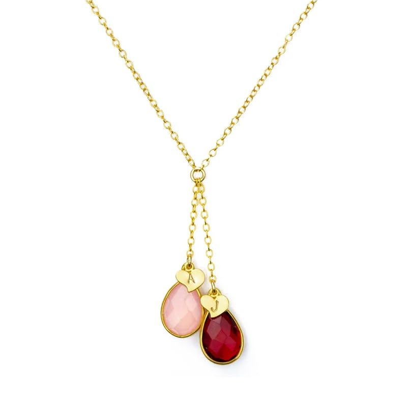 Amazon.com: Custom Birthstone necklace 