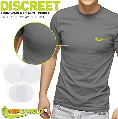 NIPSHIELD Nipple Covers for Running 25-Pack - Anti Chafing Nip Guards for Jogging - Larger 35mm Running Nipple Shields - Sweat, Water- Resistant Nipple Pads - Disposable Travel Friendly Nip Protectors