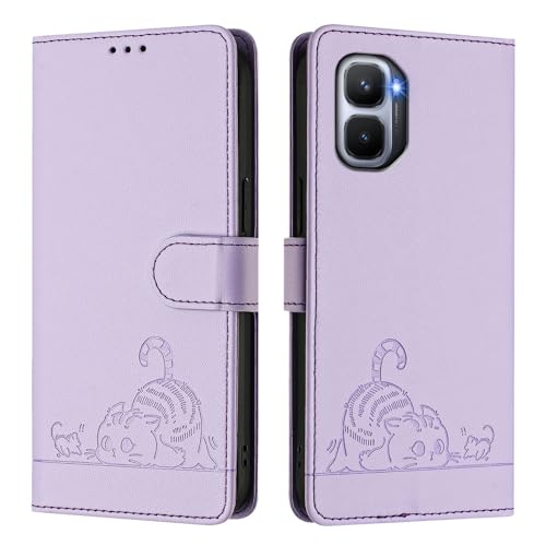 �X�}�z�P�[�X �Ή��@�� for Infinix GT 50 Pro �X�}�z�P�[�X�y�J�[�h�z���_�[�E�E�H���b�g�E�}�O�l�b�g�o�b�N���E�t���b�v�E�X�^���h�@�\�t���zPurple