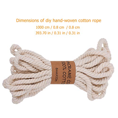 EXCEART 1 Corda De Algodão Jogo De Corda De Macramê Cabides De Plantas Artesanato Tapeçaria Branca C