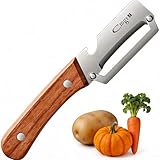 Vegetable Peeler,Nemesis Of Bumpy Rough Root,Potato Peeler,Kitchen Sharp Stainless Steel Blade Veggie Gadgets For Fruit Apple Carrot Pumpkin Pineapple Sugarcane Squash Papaya,(Right-Hand Only)