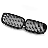 Compatible Con Para X5 E70 X6 2007 2008 2009 2010 2011 2012 2013 Parrilla Delantera Parachoques Rejilla De Riñón De Admisión Radiador De Doble Línea Parrillas delanteras