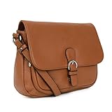 Hexagona   Sac porté travers   Compatible téléphone portable   Pour Femme   Collection Confort   Tan