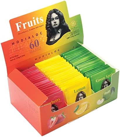 Fruit Tea Sampler - Strawberry, Green Apple, Lemon, Herbal Tea Blend with Fruit Flavor