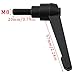 Mutai Clamping Lever M8 Thread Push Button Ratchet Lever Adjustable Locking Handle with Male Threaded Stud Black