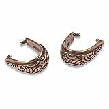 TierraCast Antiqued Copper Plated Pewter Spiral Pinch Bail For Pendants 15mm (2)