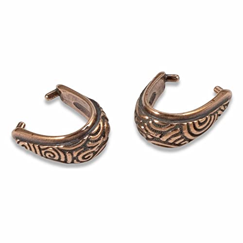 Tierracast Antiqued Copper Plated Pewter Spiral Pinch Bail For Pendants 15Mm (2) #TOP4