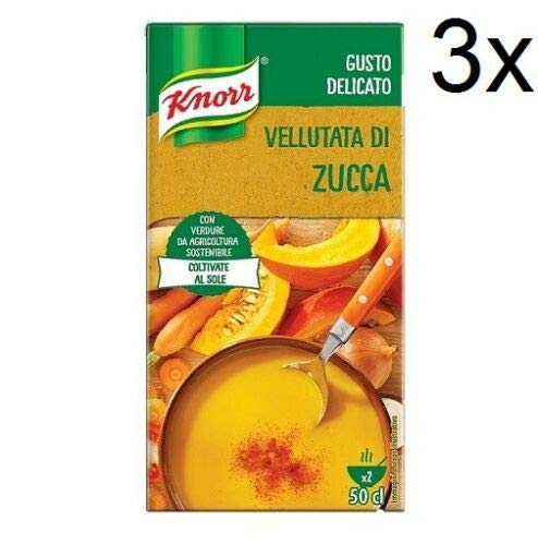 3X Knorr Vellutata Di Zucca Pumpkin Cream 500 ml Delicate Taste