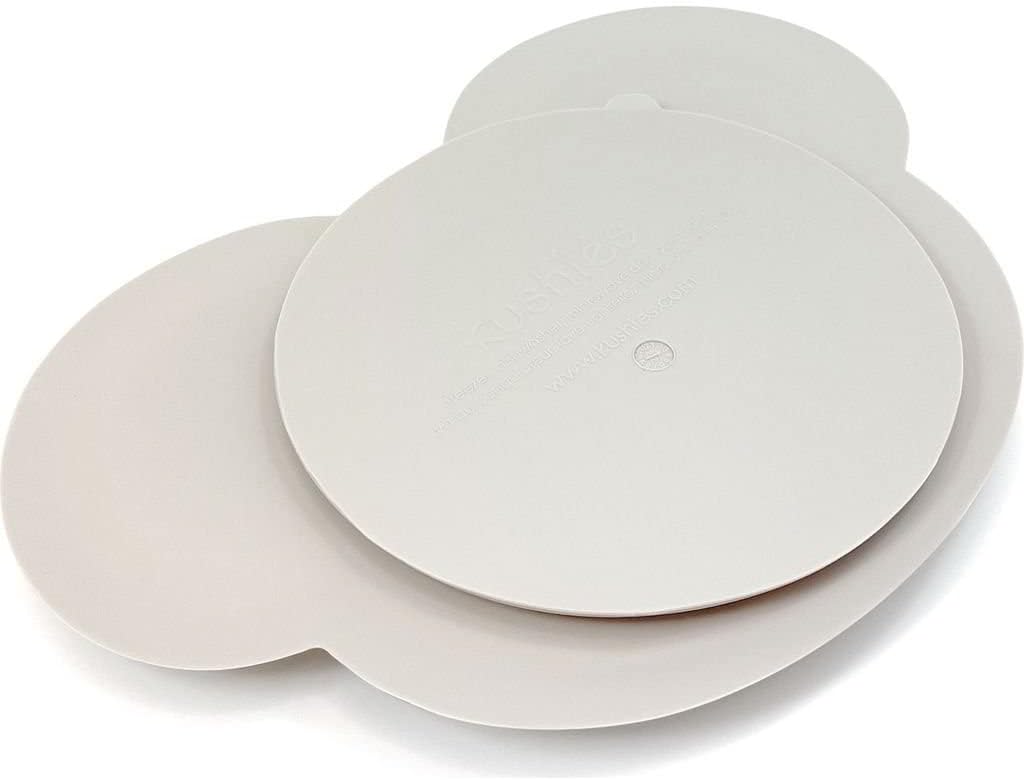 Kushies SiliPlate Non-Flipping Baby Silicone Tableware, Dish, Perfect Adhesion (Bear Beige)
