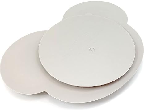 Kushies SiliPlate Non-Flipping Baby Silicone Tableware, Dish, Perfect Adhesion (Bear Beige)