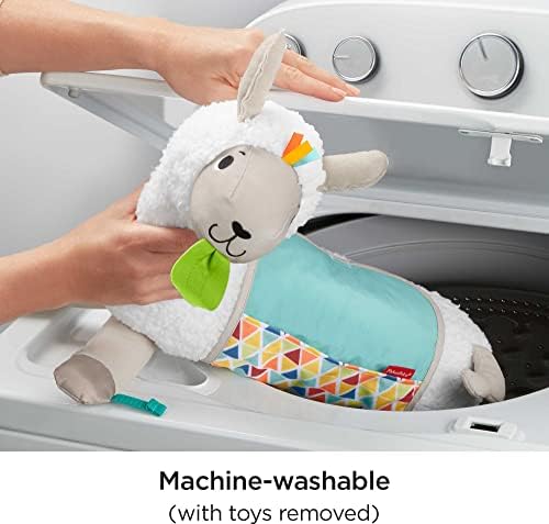 Fisher-Price Grow-with-Me Tummy Time Llama, 4 Ways To Play As Baby Grows, 3 Take-Along Toys, Engages Babys Senses Of Sight, Hearing and Touch, GLK39
