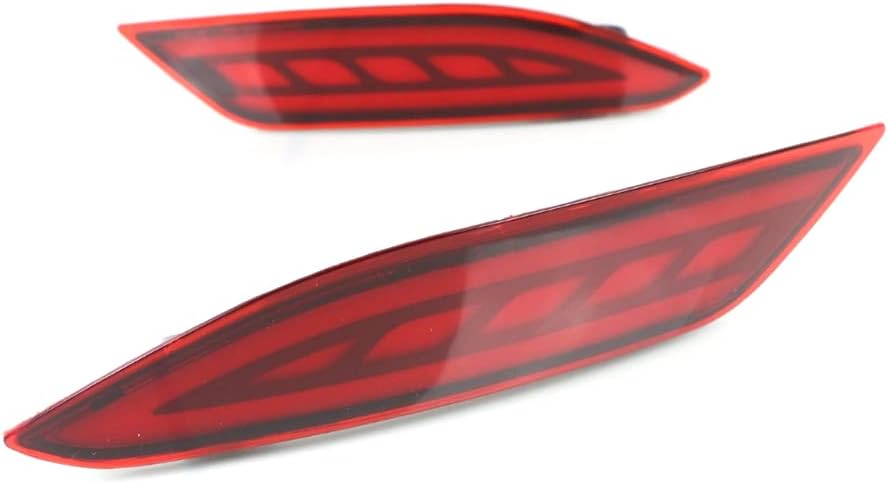Dreamseek Rear LED Reflector Tail Light for Honda Vezel HR-V HRV 2015-2020 Driving Braking Lamp Bumper Taillight with Dynamic Sequential Turning Function (Red Lens)